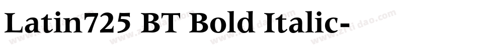 Latin725 BT Bold Italic字体转换